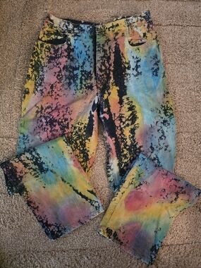 Men's Straight Jeans – Multicolor Tie-Dye
